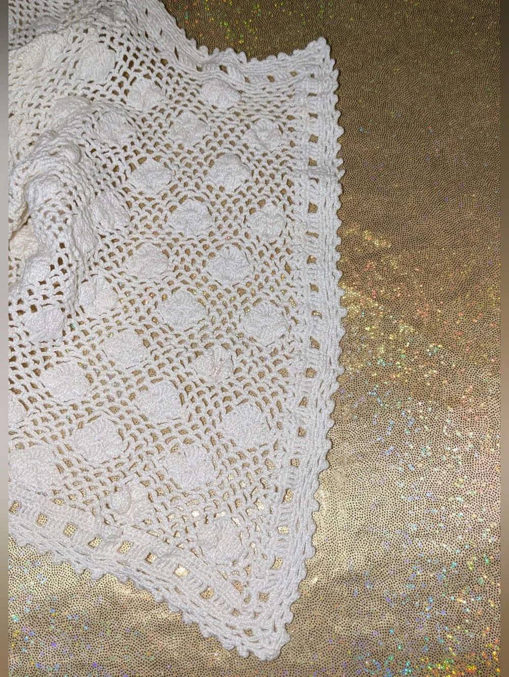 Crocheted Open-Front Baby Cardigan from Croatia